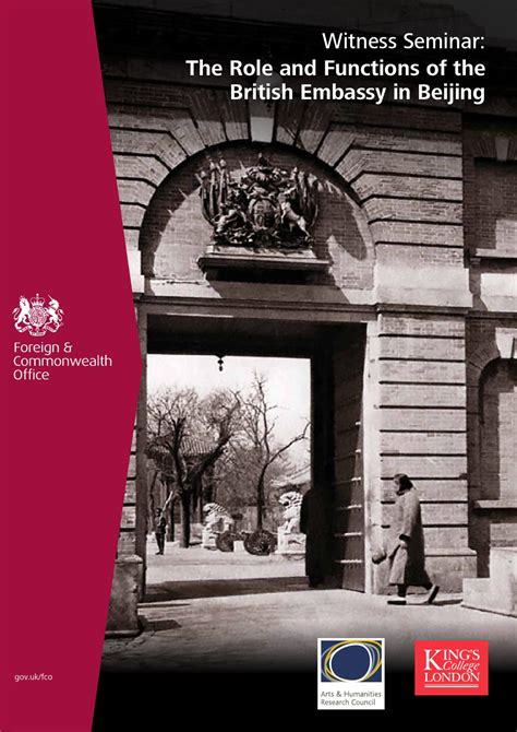 Witness Seminar The Role And Functions Of The British Embassy In Beijing By Fco Historians Issuu