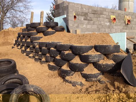 Earthships Made With Rammed Earth And Tires Earthship Home Earthship