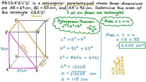 Question Video: Finding the Area of a Diagonal Rectangle inside a ...