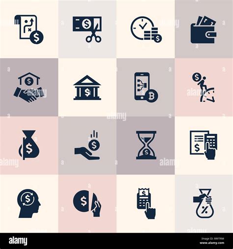 Set Of Flat Design Concept Icons For Finance Banking Business
