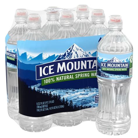 Ice Mountain Brand 100 Natural Spring Water 237 Ounce Plastic Sport
