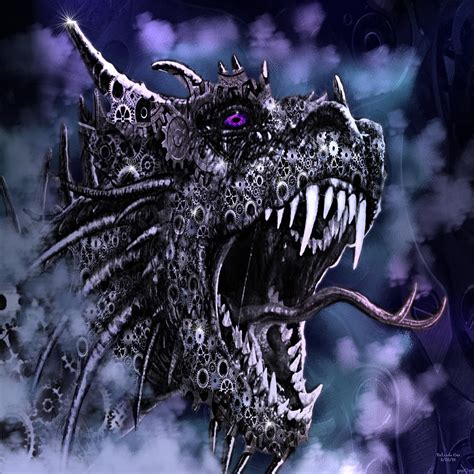 Angry Steampunk Dragon Digital Art By Artful Oasis Pixels