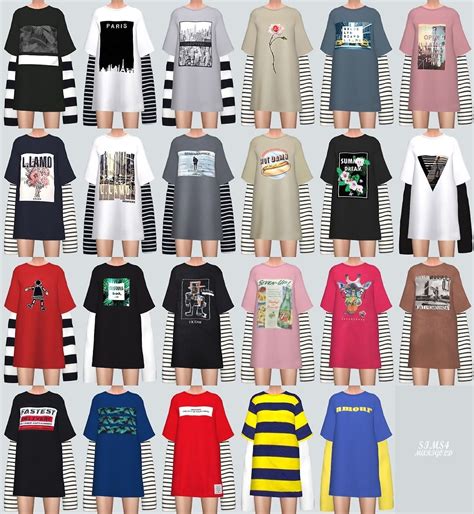 Sssvitlans Boxy T Shirt With Long Sleeve By Sims 4 And K Pop
