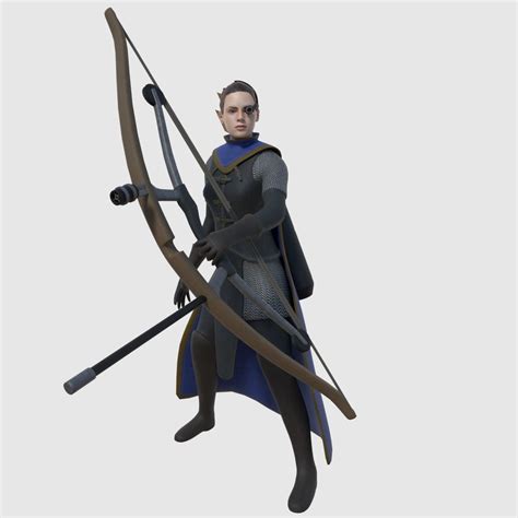 3d Model Fantasy Steampunk Archer Vr Ar Low Poly Cgtrader