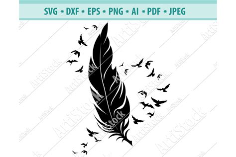 Feather to Birds Svg, Doves feathers Svg, Gift Dxf, Png, Eps (455550