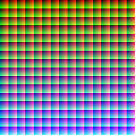 An Rgb Image Containing All Possible Colors