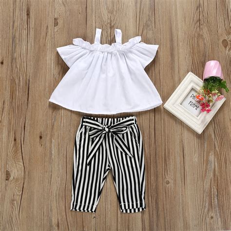 Kids Clothing Girls Summer Solid Fly Sleeve Ruched Tops Blouse Pants