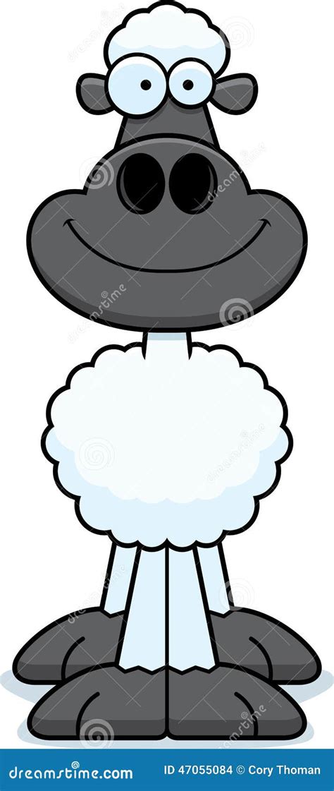 Smiling Cartoon Sheep Stock Vector Illustration Of Clip 47055084