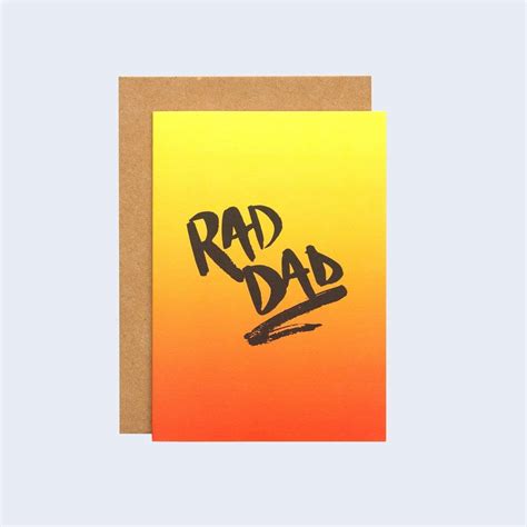 Rad Dad Fathers Day Card By Taab London