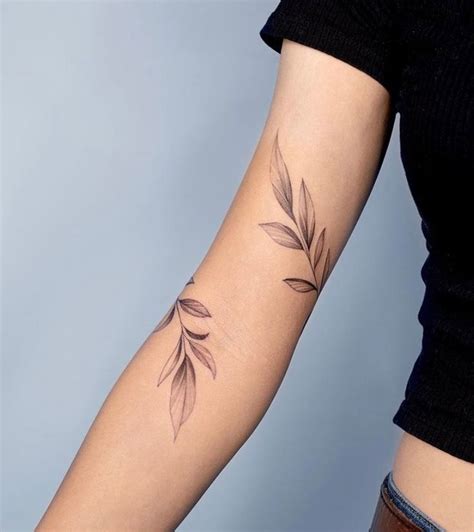 A Really Beautiful Leaf Tattoo On We Heart It In 2021 Around Arm