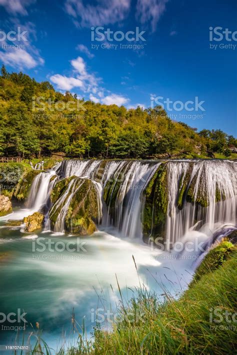 Strbacki Buk Waterfall Croatia And Bosnia Border Stock Photo Download
