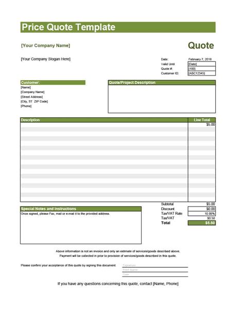 Why you need a rfq template. 7+ Free Price Quotation Templates - Word Excel Formats