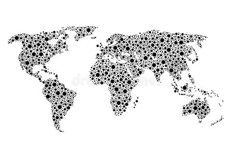 World Map Of Dots Stock Vector Illustration Of Dots 47010434