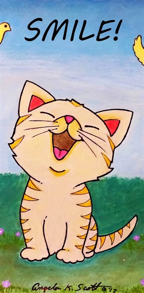 Smile Kitty Art Wallpaper By 1artfulangel Download On Zedge Fad0