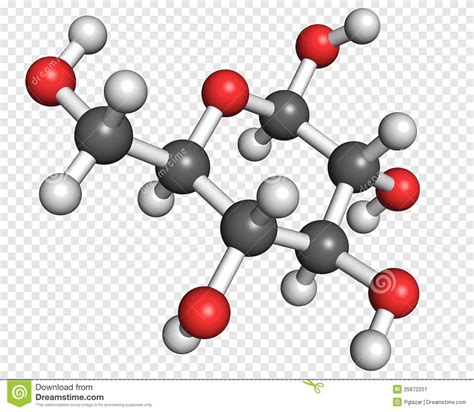Ball And Stick Model Glucose Molecule Model Molekul Molekul Bermacam