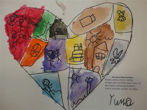 a map of my heart kindergarten art lessons