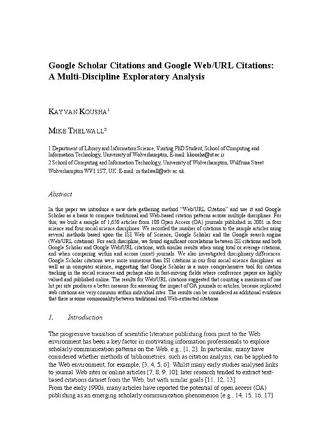 Google наука предоставя лесен начин за обширно търсене на научна литература. Google Scholar Citations | Citation | Open Access | Free ...