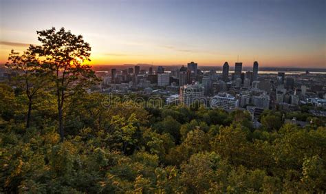 Sunrise Over Montreal Stock Photo Image Of Beauty Autumn 58277532