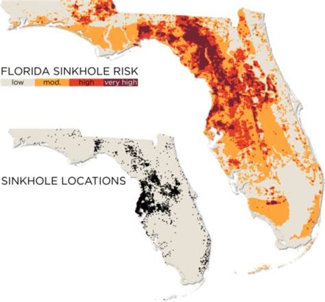 Florida Sinkhole Risk Map Map Location Map Florida