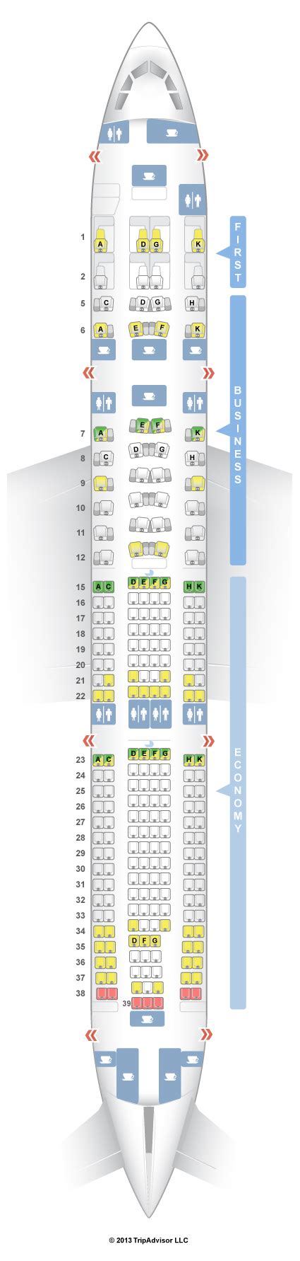 Seatguru Seat Map Etihad Airbus A330 300 333
