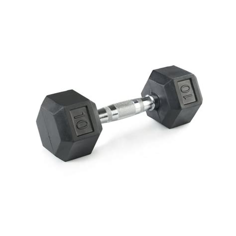Golds Gym Rubber Hex Dumbbell 10 Lbs Single