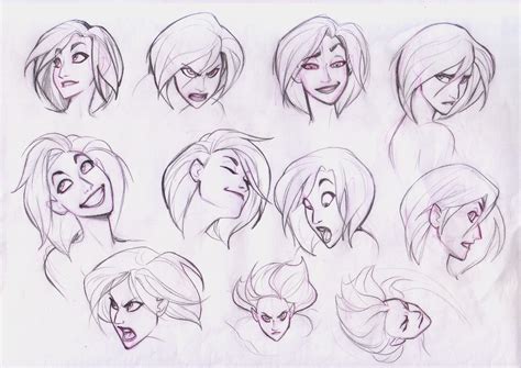 Face And Expression Studies By Rita Micozzi Drawing Expressions