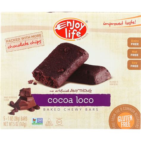 Buy Enjoy Life Cocoa Loco Baked Chewy Bars 1 Oz 5 Count Pack Of 6