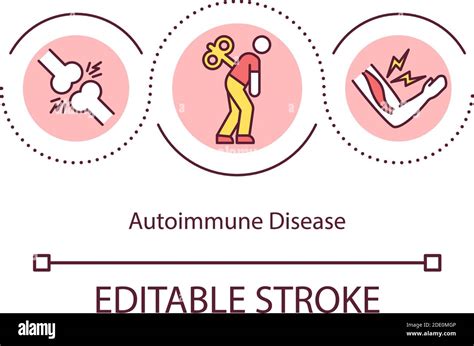 Autoimmune Disease Concept Icon Stock Vector Image And Art Alamy