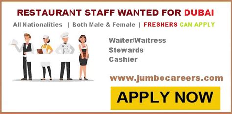 Urgently Required Restaurant Staff For Dubai Freshers Also Can Apply