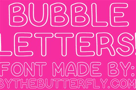 Cool Bubble Letters Fonts