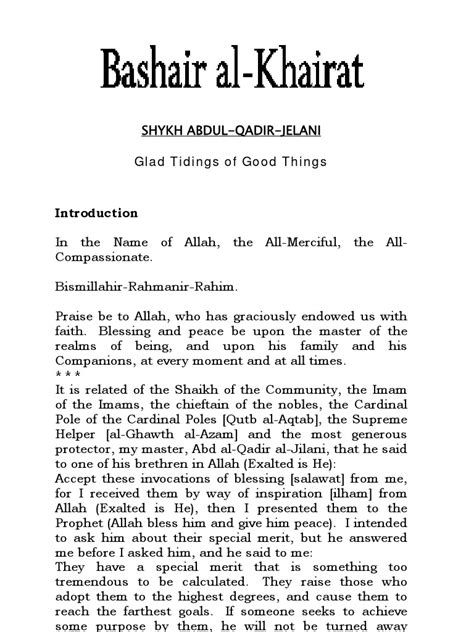 Glad Tidings Of Good Things Pdf Hadith Religious Belief And Doctrine
