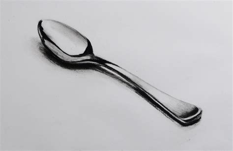 How To Draw A Realistic Spoon Spoon Drawing Metal Drawing Shadow