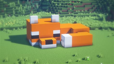 Build A Living House In The Shape Of A Sleeping Fox Minecraft Youtube
