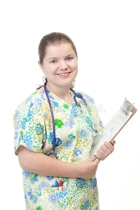 Nurse With Clipboard Stock Image Image Of Person Studio 21751965