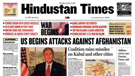 Ht This Day October 8 2001 Us Begins Attacks Against Afghanistan