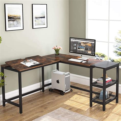 Desks And Workstations Tribesigns L Shaped Computer Desk Corner Pc Study
