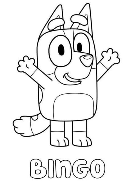 Bingo From Bluey Coloring Picture Coloring Pages For Kids Cool