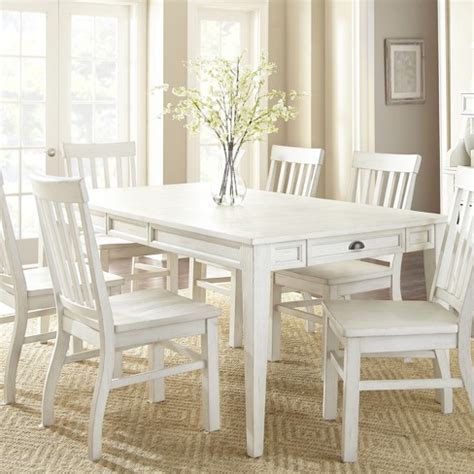 We ve paired our large white gloss dining tables with a variety of different chair combinations all of them thoughtfully selected to complement and flatter the high gloss. Cayla Dining Table White - Steve Silver : Target