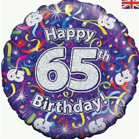 65th Birthday Balloon Buy Online Or Call 01634 716154