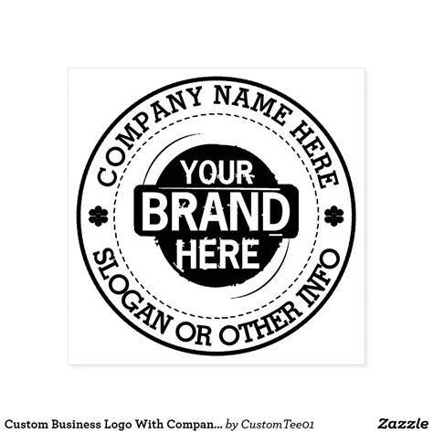 Custom Business Logo With Company Name Self Inking Stamp