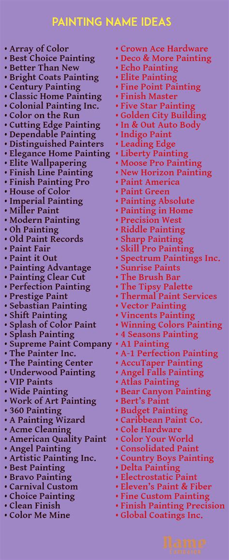 600 Snappy Painting Company Names Ideas To Know