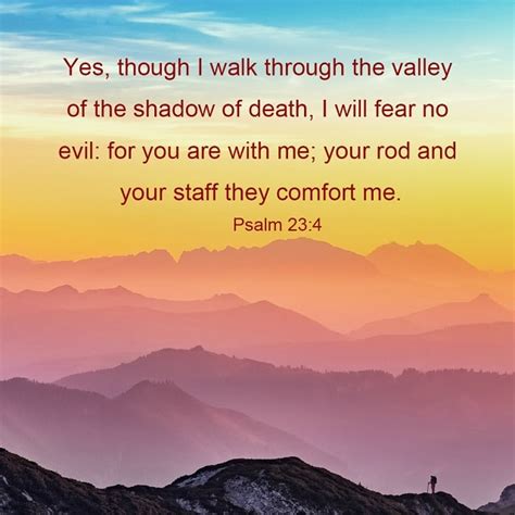 Psalm 234 Walk Through The Valley Of The Shadow Of Death Bible Quote