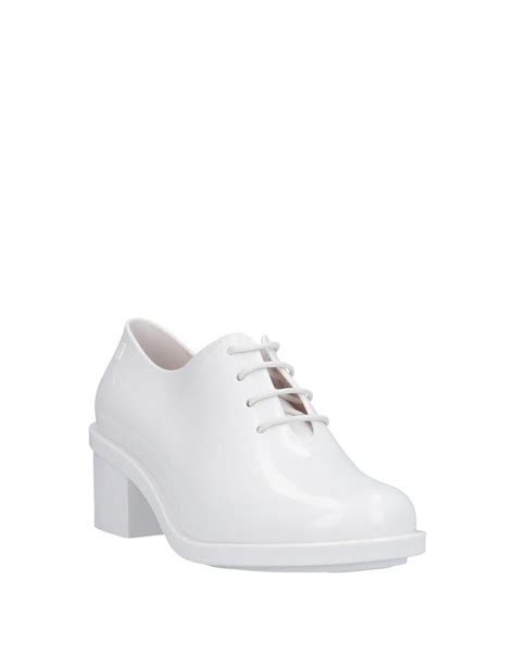 Melissa Rubber Lace Up Shoe In White Lyst