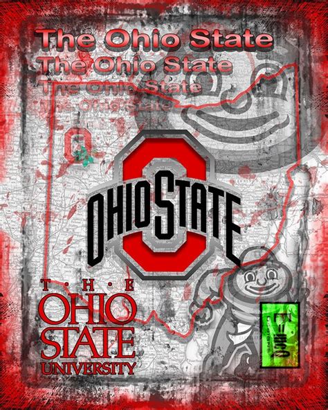 Ohio State Art Ohio State Buckeyes Poster Ohio State By Mcqdesign