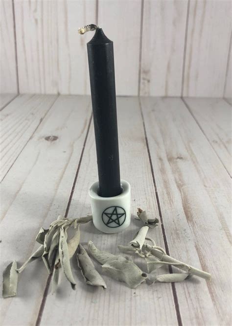 Black Spell Candles Protection Candles Black Chime Candles Etsy