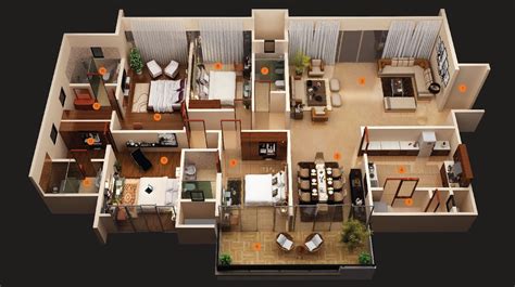 Our one of a kind enormous apartment has 4 bedrooms and 2 bathrooms. 4 Bedroom Apartment/House Plans