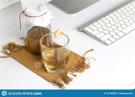 Fermented Drink Jun Tea Healthy Natural Probiotic Stock Image Image