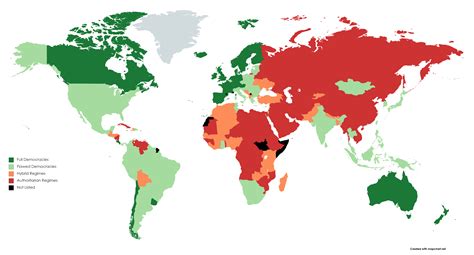 World Democracy Map According To The Democracy Index Rbelgium
