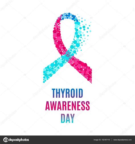 Thyroid Awareness Ribbon Stock Vector By ©naumas 152167110