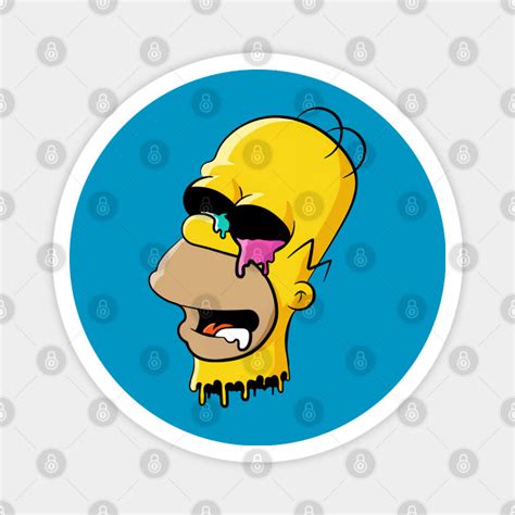 Homer Simpson Funny Melted Face Homer Simpson Magnet